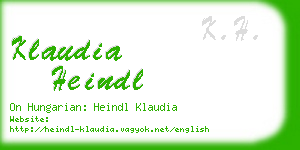 klaudia heindl business card